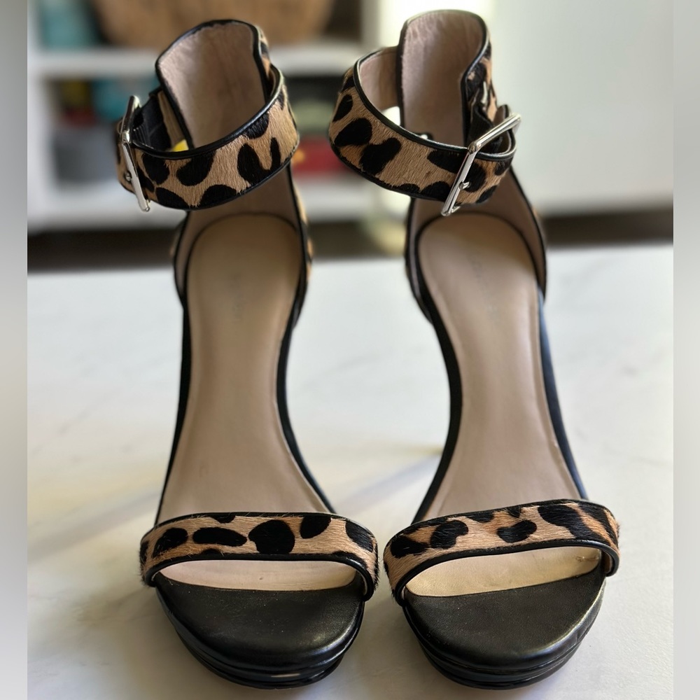 Calvin Klein leopard print 3” heels